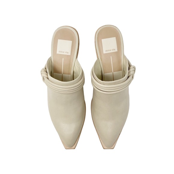 NEW Dolce Vita Sita Mules Sand Nubuck Off White Size 7.5 - Picture 6 of 13
